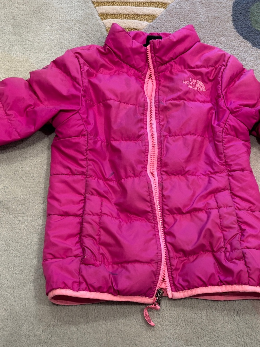 North Face Girls XS (6) Pink Down Puffer Jacket – Goose Down